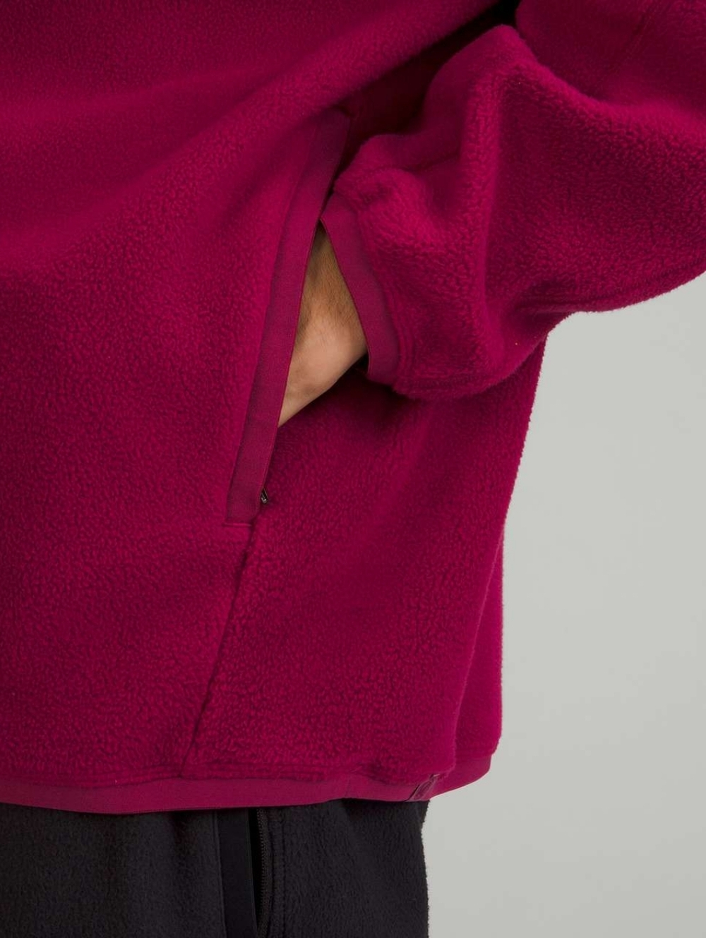 Lululemon Oversized-Fit Fleece Half Zip, Pomegranate size Medium - Picture 3 of 7